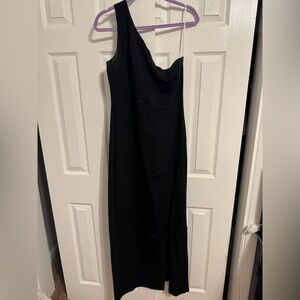 Lulu's Chic Black One-Shoulder Dress